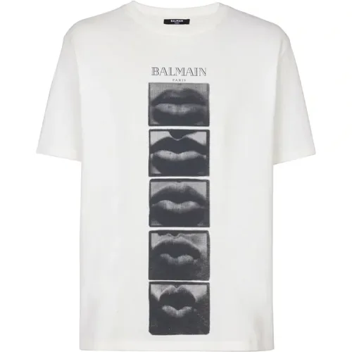 Balain Vintage T-Shirt it Lips-Print - Balmain - Modalova