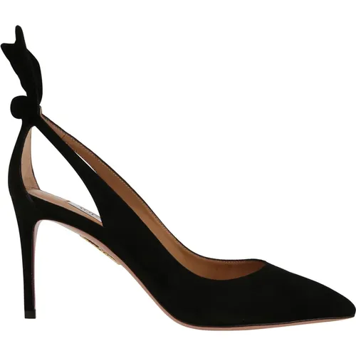 Elegant Bow Tie Pump Shoes , female, Sizes: 7 UK, 3 UK, 8 UK, 4 1/2 UK, 4 UK, 5 1/2 UK - Aquazzura - Modalova