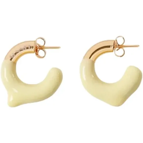 Goldene Mini Gummierte Ohrringe , Damen, Größe: ONE Size - Sunnei - Modalova