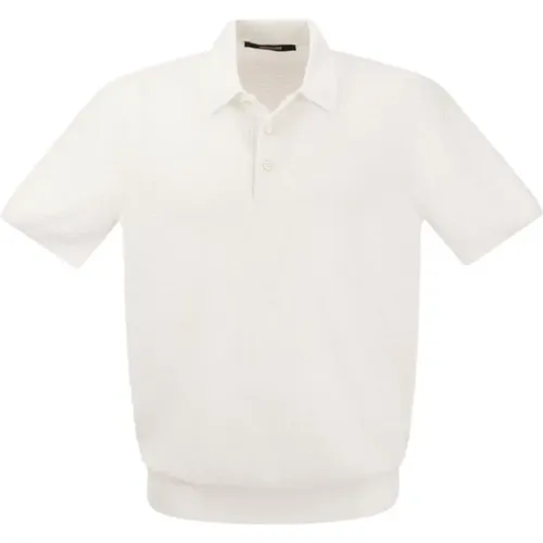 Cotton short-sleeved polo shirt , male, Sizes: L, M, XL - Tagliatore - Modalova