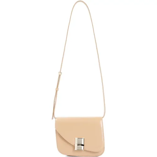 Light Camel Leather Oyster Handbag , female, Sizes: ONE SIZE - Salvatore Ferragamo - Modalova
