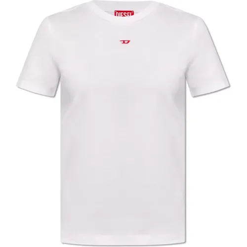 ‘T-Reg’ T-Shirt mit Logo , Damen, Größe: 2XS - Diesel - Modalova