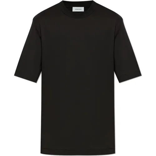 T-Shirt mit Logo , Damen, Größe: M - Salvatore Ferragamo - Modalova