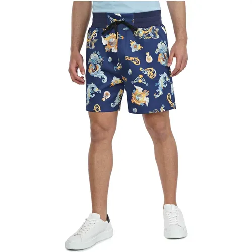 Blaue Regular Style Shorts , Herren, Größe: XS - Versace Jeans Couture - Modalova