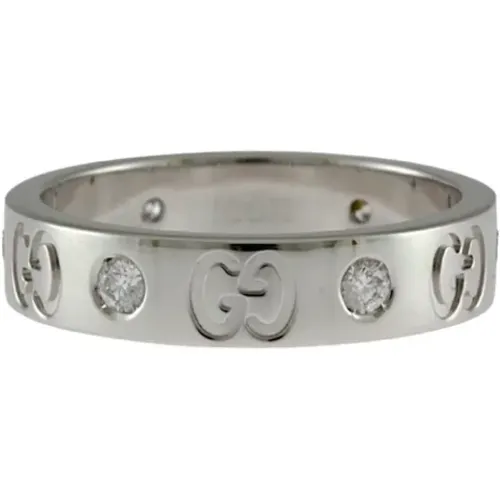 Pre-owned White Gold rings , female, Sizes: ONE SIZE - Gucci Vintage - Modalova