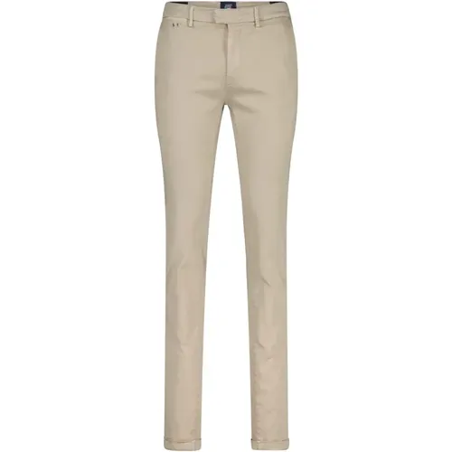 Slim-Fit Cotton Trousers , male, Sizes: W40, W33, W37, W38 - Tramarossa - Modalova