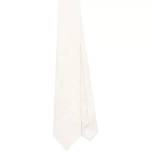 Sand Gewebte Jacquard Krawatte , Herren, Größe: ONE Size - Emporio Armani - Modalova