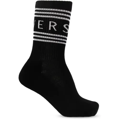 Cotton socks , male, Sizes: M, S - Versace - Modalova