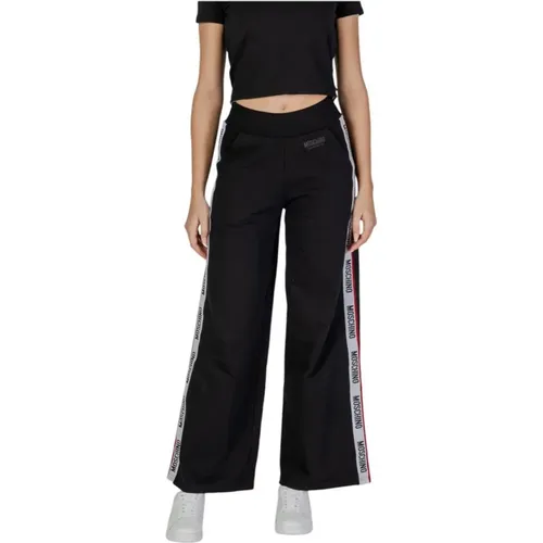 Schwarze Baumwollmischung Stretch Jeans , Damen, Größe: M - Moschino - Modalova