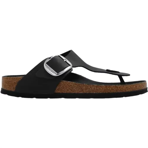 Schwarze Gizeh Big Buckle Slides , Damen, Größe: 41 EU - Birkenstock - Modalova