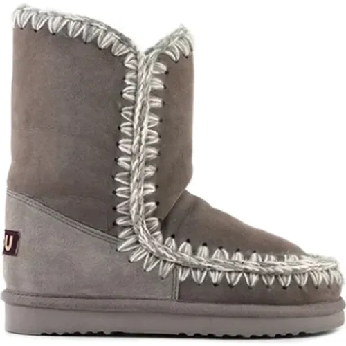 Wildleder Damenstiefel - Eskimo 24 Grau , Damen, Größe: 36 EU - Mou - Modalova