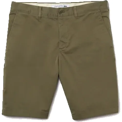 Slim Fit Stretch Cotton Bermuda Shorts - Lacoste - Modalova