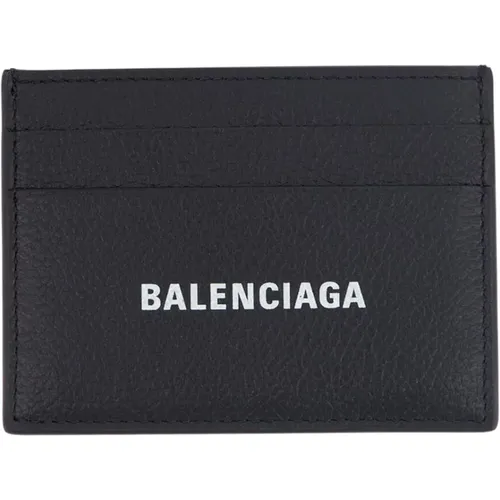 Leather Card Holder , female, Sizes: ONE SIZE - Balenciaga - Modalova