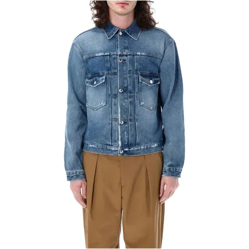 Denim Jacke , Herren, Größe: M - Séfr - Modalova