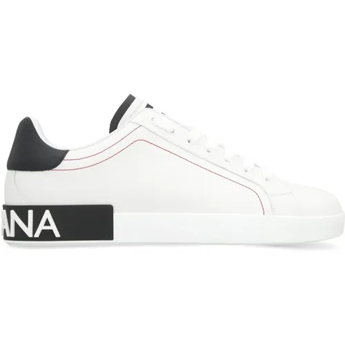 Contrasting Leather Low-Top Sneakers , male, Sizes: 7 UK, 6 UK, 5 UK, 5 1/2 UK, 10 UK, 11 UK - Dolce & Gabbana - Modalova