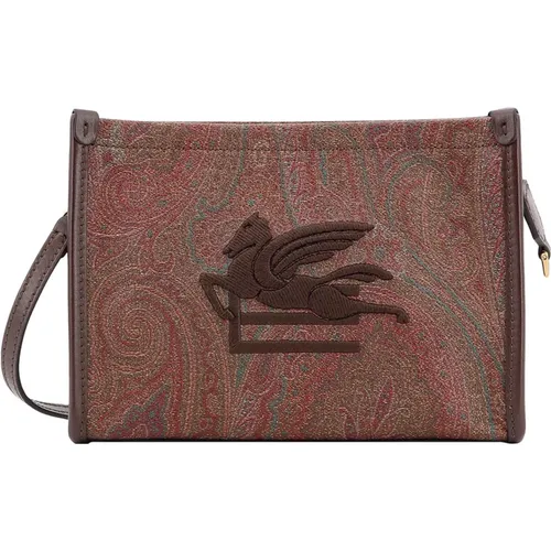 Bestickte Logo-Leinwandtasche mit Paisley-Motiv , Damen, Größe: ONE Size - ETRO - Modalova