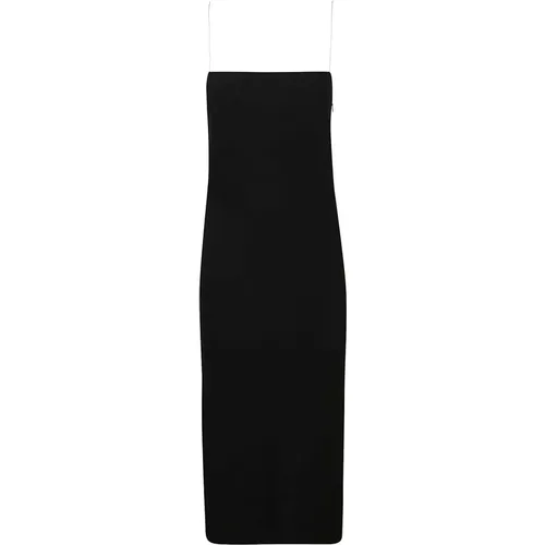 Wool Midi Dress with Thin Straps , female, Sizes: L - N21 - Modalova