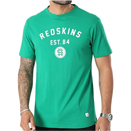 Bedrucktes Logo T-Shirt - Grün , Herren, Größe: XL - Redskins - Modalova
