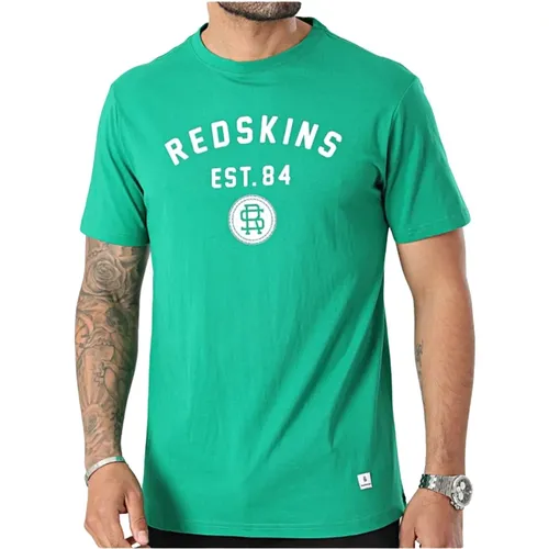 Bedrucktes Logo T-Shirt - Grün , Herren, Größe: L - Redskins - Modalova