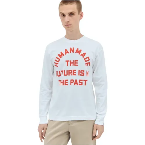 Gestricktes Baumwoll-Grafikdruck-T-Shirt , Herren, Größe: S - Human Made - Modalova