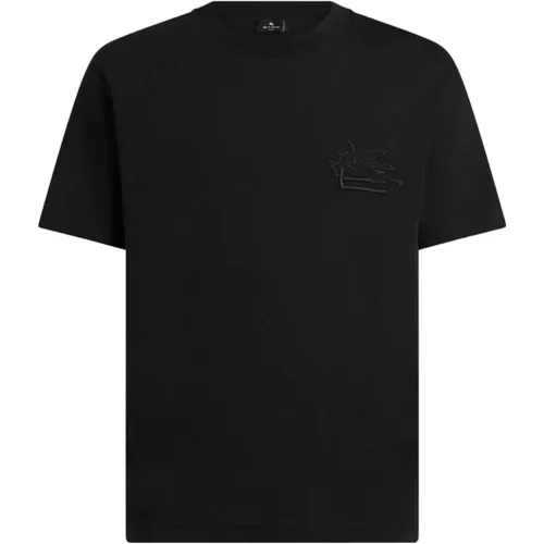 Schwarzes Baumwoll-Logoshirt , Herren, Größe: 3XL - ETRO - Modalova