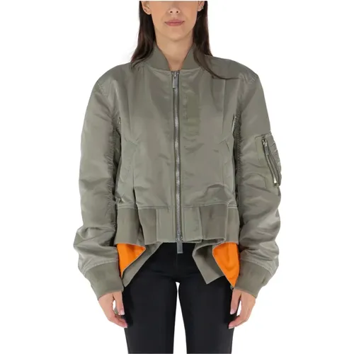 Nylon Twill Blouson Jacket , female, Sizes: L, XL - Sacai - Modalova