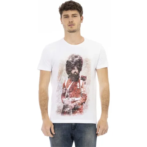 Action Hvid Bomuld T-Shirt , male, Sizes: M, S, 2XL, L - Trussardi - Modalova