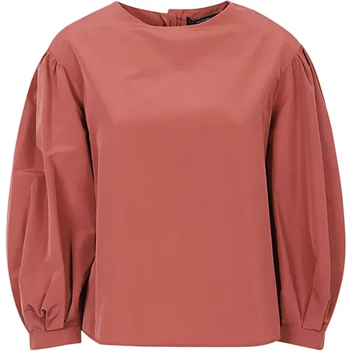 Puffärmel Baumwollmischhemd , Damen, Größe: 2XS - Max Mara Weekend - Modalova