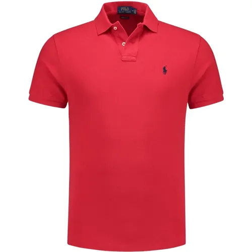 Rotes Poloshirt mit kurzen Ärmeln , Herren, Größe: 2XL - Ralph Lauren - Modalova