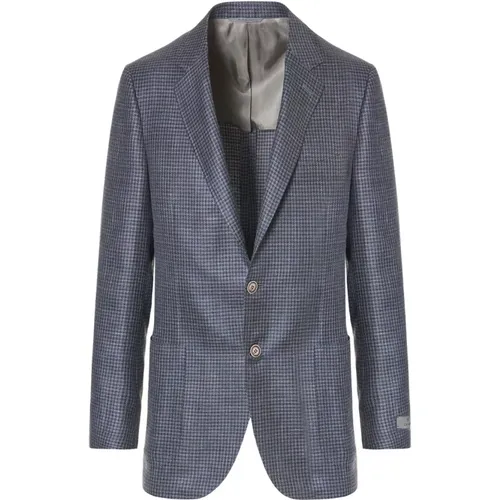 Kei Jacket in Wool/Silk/Linen , male, Sizes: L - Canali - Modalova