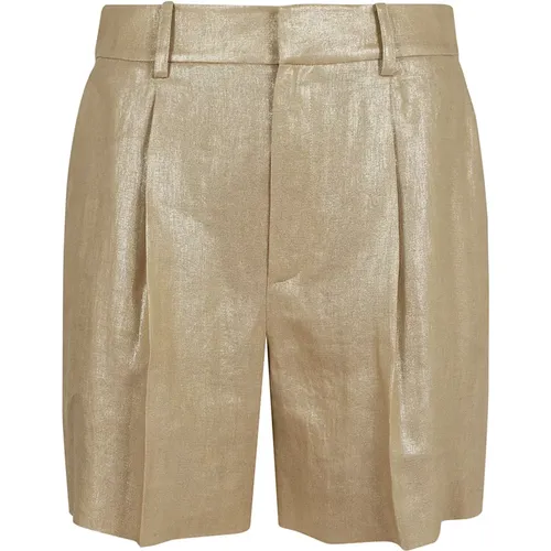 Women's Clothing Shorts Metallic Ss24 , female, Sizes: 2XS, XS - Ralph Lauren - Modalova
