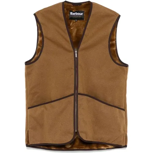 Knitted Vest with Faux-Fur Lining , male, Sizes: 2XS - Barbour - Modalova