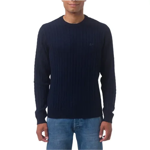 Cable Knit Sweater for Men , male, Sizes: XL - Sun68 - Modalova
