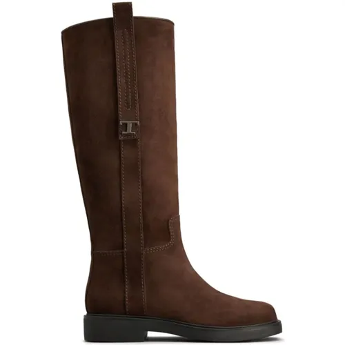 Stylish Leather Boots , female, Sizes: 4 UK, 3 UK, 7 UK, 4 1/2 UK, 5 1/2 UK, 5 UK, 3 1/2 UK - TOD'S - Modalova