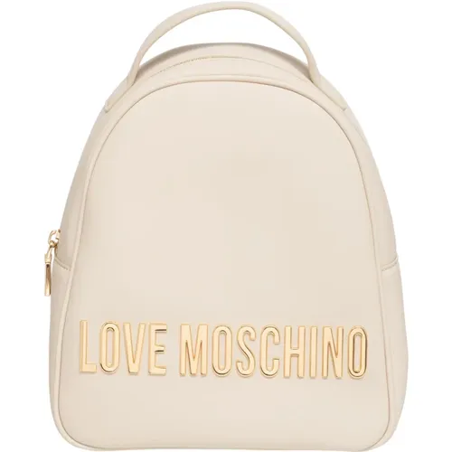 Maxi Lettering Backpack , female, Sizes: ONE SIZE - Love Moschino - Modalova