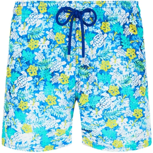 Vintage Lazuli Badehose - Tropical Turtles - Vilebrequin - Modalova