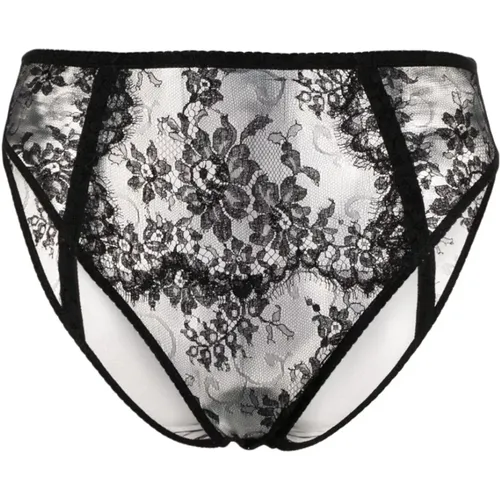 Floral Lace High Waist Underwear , female, Sizes: XS, S - Dolce & Gabbana - Modalova