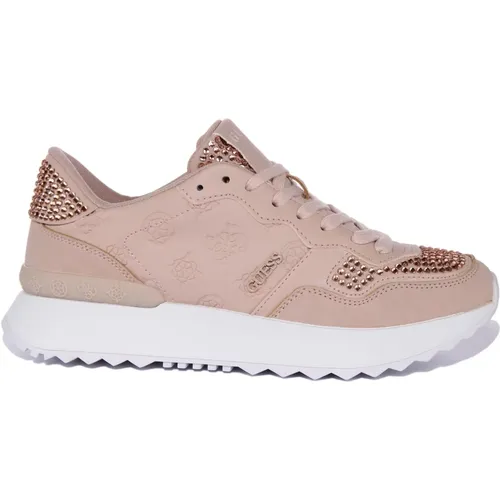 Rose Low Top Trainers with Rhinestones , female, Sizes: 5 UK, 6 UK - Guess - Modalova