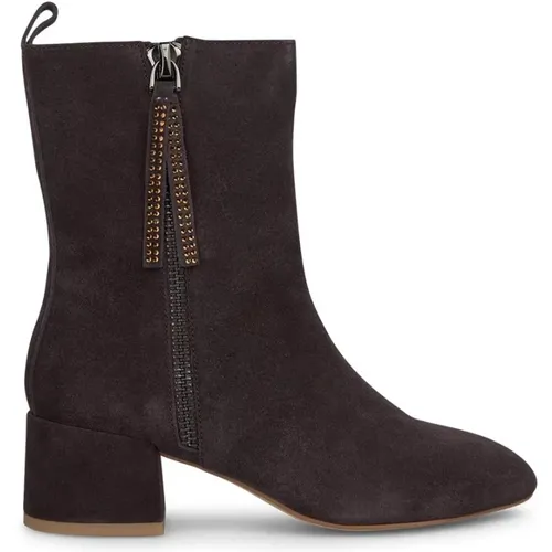 Ankle boots with heel and zip , female, Sizes: 3 UK, 7 UK, 5 UK, 2 UK, 6 UK, 4 UK, 8 UK - Alma en Pena - Modalova