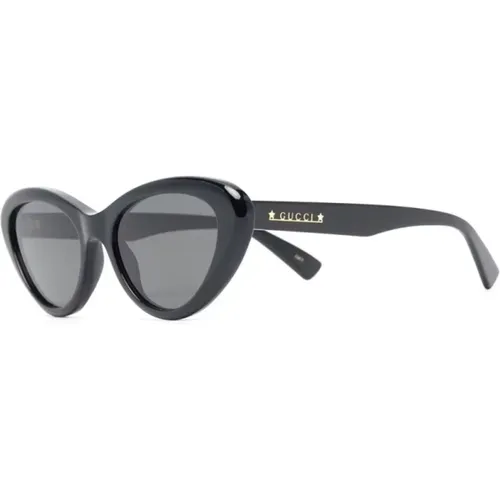 Schwarze Sonnenbrille, stilvoll und vielseitig , Damen, Größe: 54 MM - Gucci - Modalova
