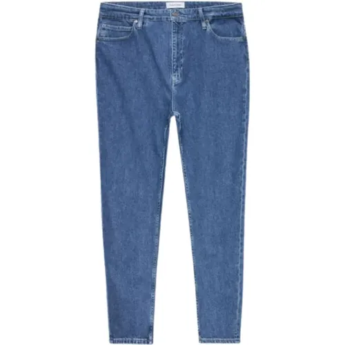 High Rise Tapered Jeans in Blau , Damen, Größe: W26 - Calvin Klein - Modalova