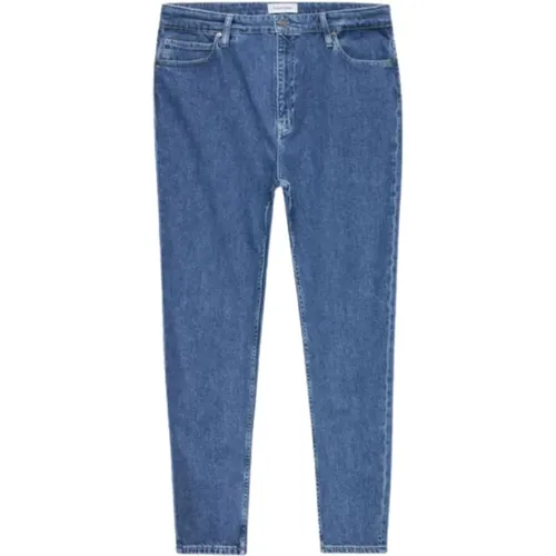 High Rise Tapered Jeans in Blau , Damen, Größe: W29 - Calvin Klein - Modalova