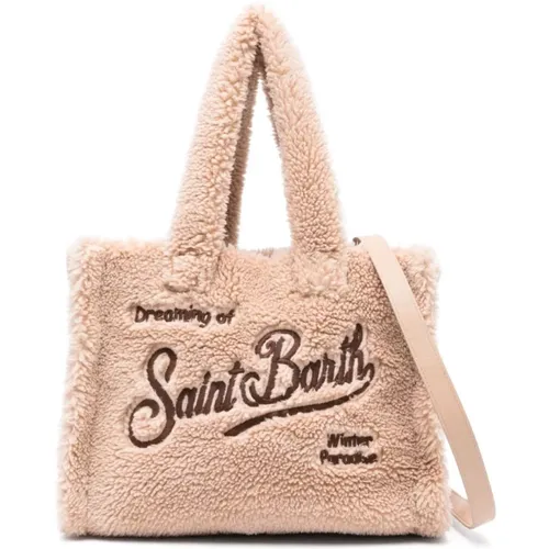 Handtasche aus Kunstpelz mit Metallfaden - MC2 Saint Barth - Modalova