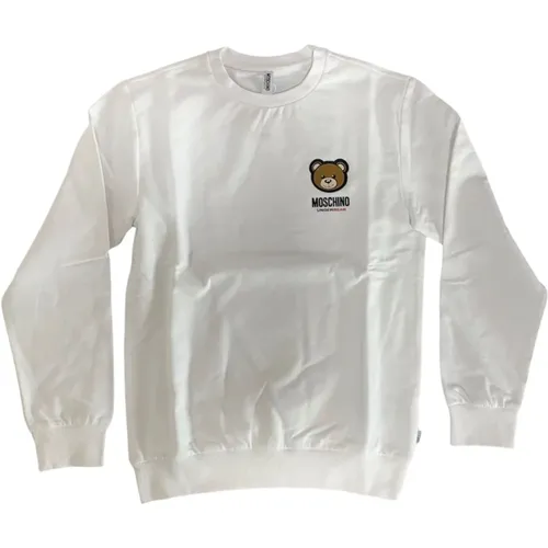 Weiße Pail Innere New Bear Sweatshirt , Herren, Größe: XL - Moschino - Modalova