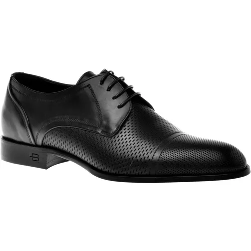 Lace-ups in perforated calfskin , male, Sizes: 6 UK, 8 UK, 9 1/2 UK, 11 UK, 7 1/2 UK, 10 UK, 7 UK, 12 UK, 9 UK - Baldinini - Modalova