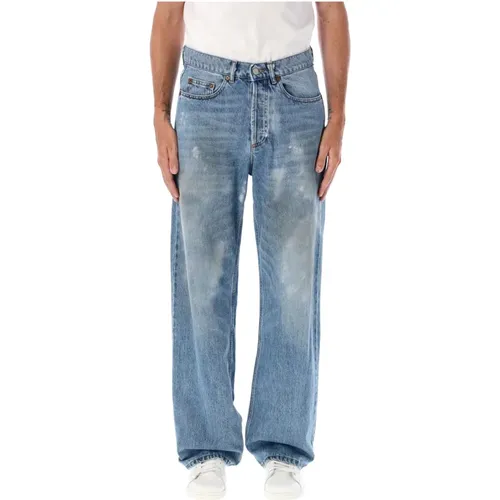 Wide-leg Denim Jeans Mid , Herren, Größe: L - Magliano - Modalova