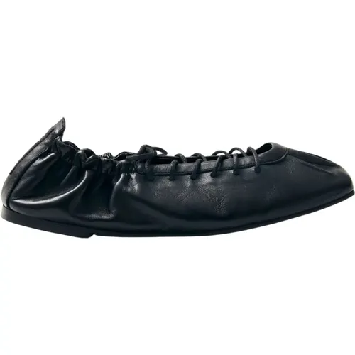 Aureline Schwarze Leder-Ballettschuhe - ALOHAS - Modalova