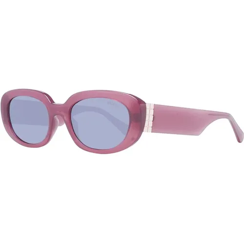 Lila Oval Sonnenbrille für Frauen - Guess - Modalova