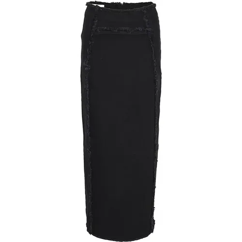 Flossed Waist Long Skirt , female, Sizes: M, 2XL, L - Gestuz - Modalova