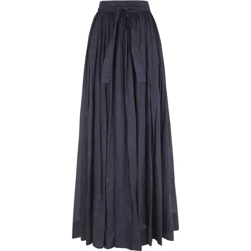 Silk Print Skirt Notte Style , female, Sizes: XL - Cortana - Modalova